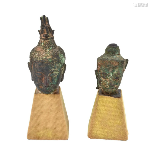 Two (2) 19th C. Chinese Bronze Miniature …