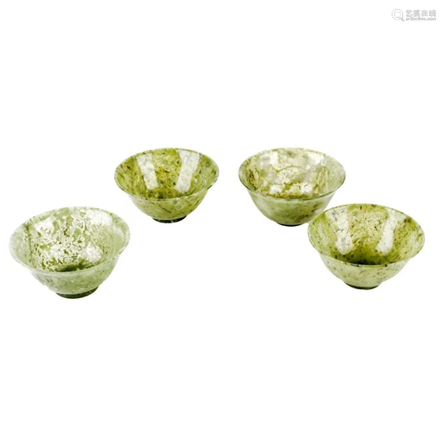 Four Chinese Jade Bowls