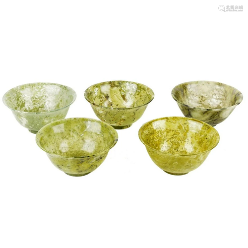 Five Chinese Jade Bowls