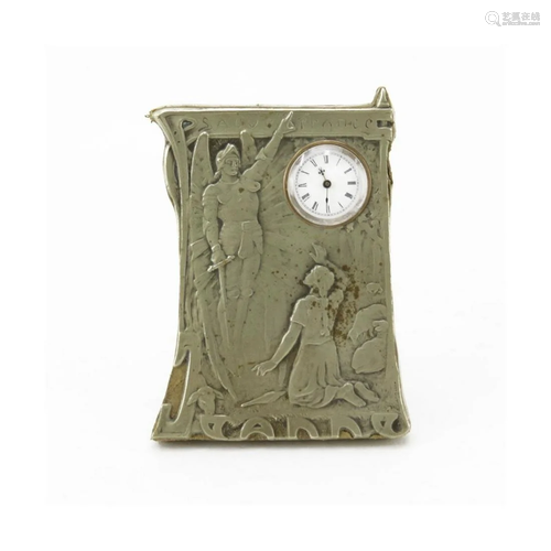 Swiss Huguenin Brothers Easel Clock