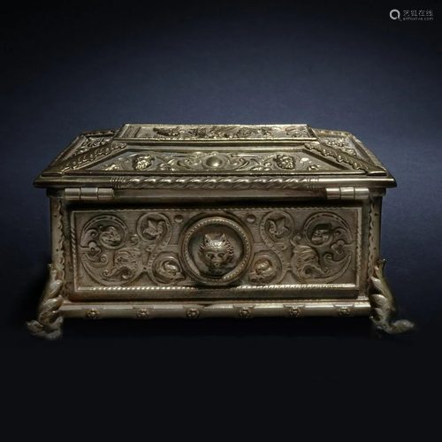 Antique Style Cast Bronze Box