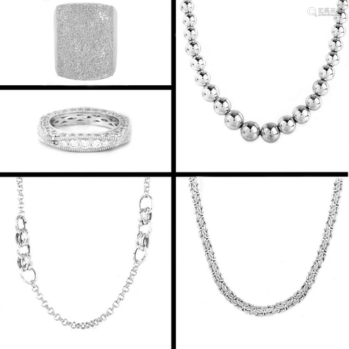 Five Piece Sterling Silver Fashion Jewelry