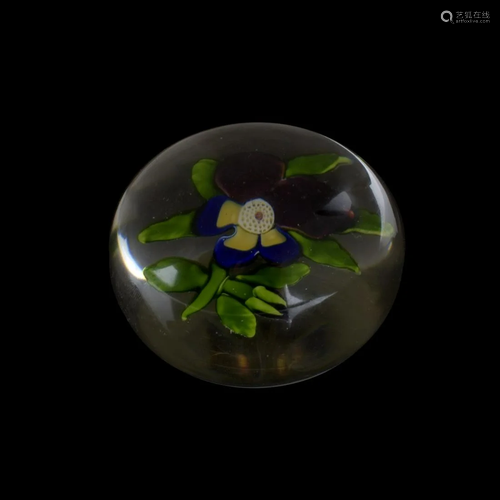 Antique Baccarat Pansy Paperweight