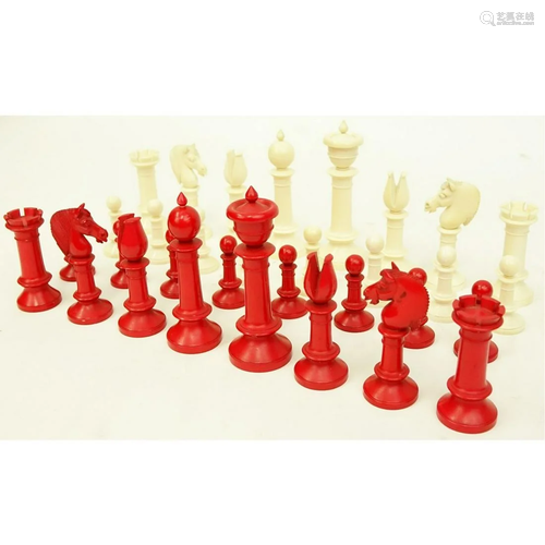 19th Century Staunton 32 Piece Chess Set