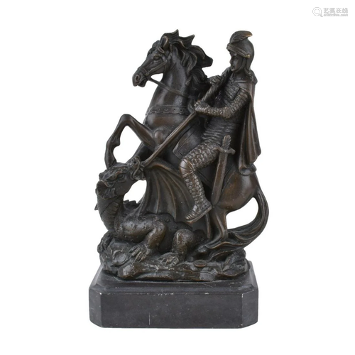 20th Century Bronze Medieval Style Sculpture