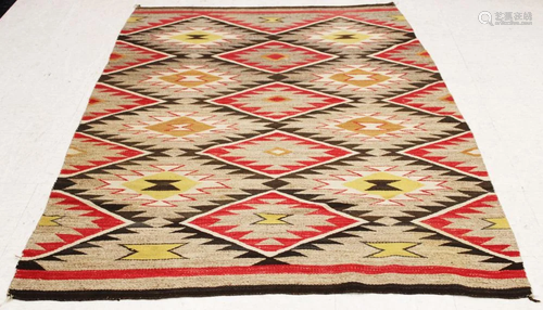 NATIVE AMERICAN WOVEN RUG, 1930'S