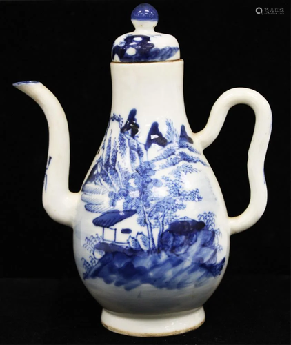 QING DYNASTY BLUE & WHITE PORCELAI…