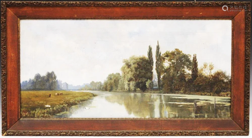 PAIR OF 19TH C. OIL ON CANVAS, LANDSCAPES