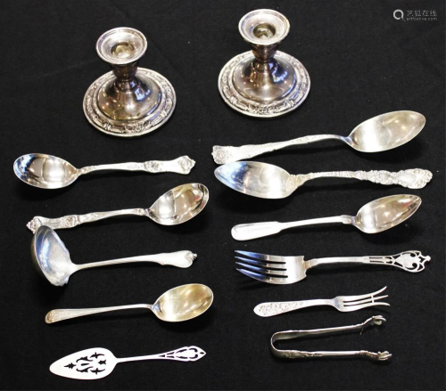 LOT OF (13) STERLING SILVER PCS., C…