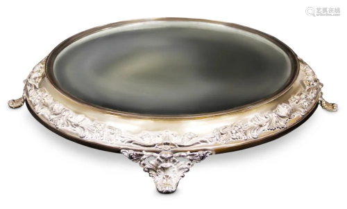 VINTAGE SILVER PLATED FOOTED PLATEAU …