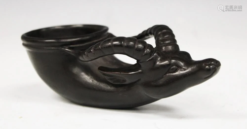 CHINESE CARVED LIBATION CUP