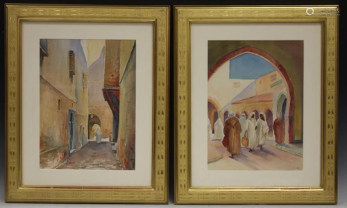 PAIR OF ORIENTALIST FRAMED PAI…