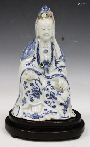 QING DYNASTY (JIA QING) GUAN YIN W/ ST…