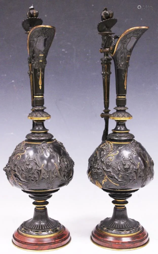 PAIR OF RENAISSANCE BRONZE …