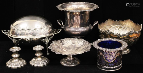 LOT OF (7) PCS. VINTAGE SILVERPLATE, BO…