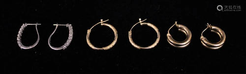 LOT OF (3) 14KT EARRINGS