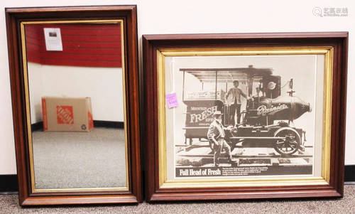 LOT OF (2) FRAMED MIRROR AND RAINER AD…