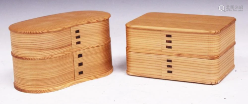 LOT OF (2) SHAKER CRAFTED WOOD BOXES