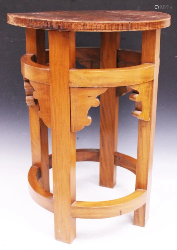 SPANISH SYTLE CARVED ROUND SIDE TABLE