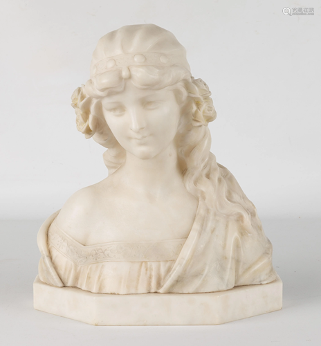 Alabaster Sculpture of Young Lady