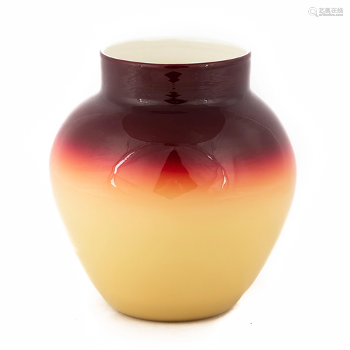 Plated Amberina Vase