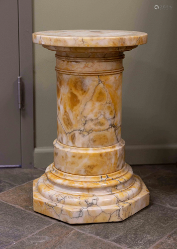 Pair of Alabaster Pedestals