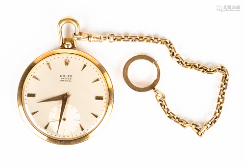 Rolex Prince Imperial 14k Gold Pocket Watch & …