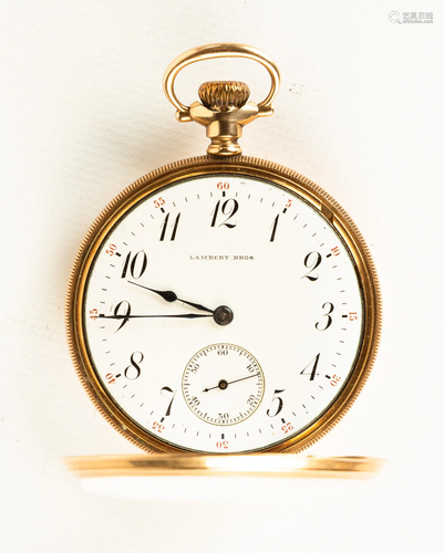 Lambert Brothers Gold Pocket Watch