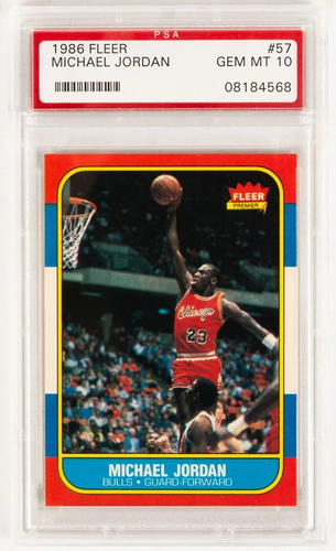 1986 Fleer Michael Jordan #57 PSA Gem Mint…