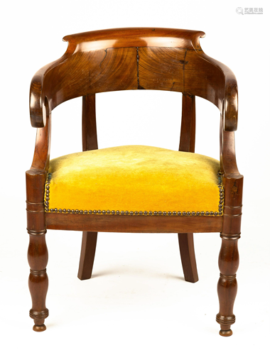 Charles X Mahogany Tub Chair