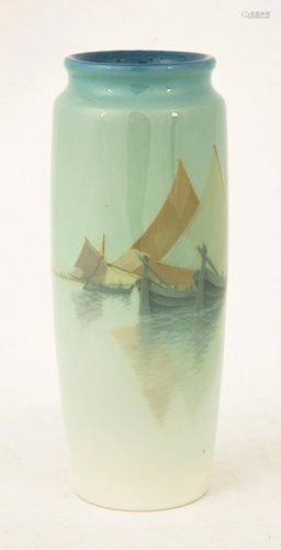 Rockwood Harbor Scene Vase