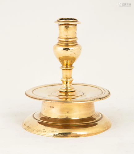 Spanish Brass Drum Base Candlestick