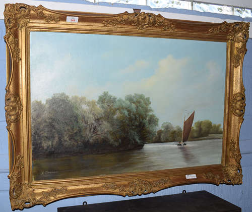 Alan Canham (contemporary)Broadland sceneoil on canvas, signed lower left50 x 75cm