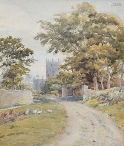 English School (19th/20th Century), 'St David's, Pembrokeshire', watercolour, 34 x 24cm