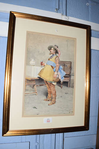 Ernest Torrini (19th century)Italian noblemanwatercoloursigned lower right36 x 22cm