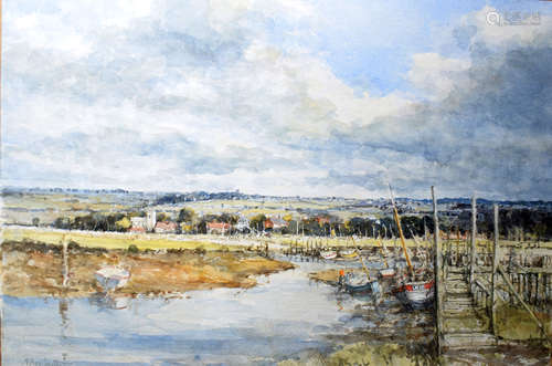 AR John Sutton (Born 1935), Norfolk landscape, watercolour, signed lower left, 36 x 53cm, unframed