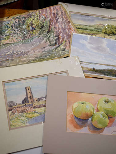 John Rowbottom (20th century)Landscapes etc group of five watercolours, all signedassorted sizes,