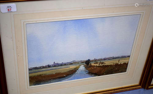 John Clifford (born 1934)Norfolk landscapespair of watercolours, both signed25 x 35cm (2)