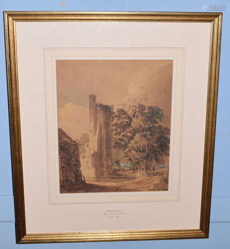 John Berney Crome (1794-1842), 'Caister Castle', watercolour, 30 x 24cm,