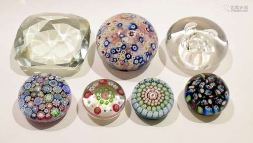 Group of paperweights including Perthshire and others (7)