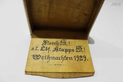 German StudentVerbindum decorated with the arms of the Corps Rhenania, Heidelberg, dated within