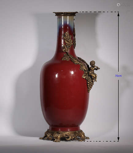 A FLAMBE GLAZED VASE QIANLONG PERIOD