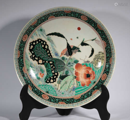 A FAMILLE VERTE PLATE KANGXI PERIOD