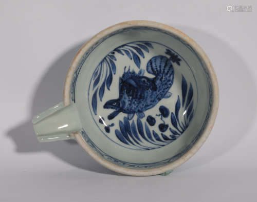 A BLUE AND WHITE WASHER XUANDE PERIOD