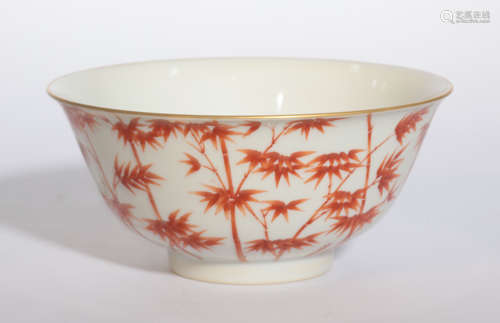 AN IRON RED BOWL QIANLONG PERIOD