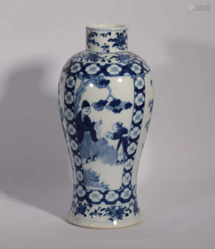 A BLUE AND WHITE BALUSTER VASE GUANGXU PERIOD
