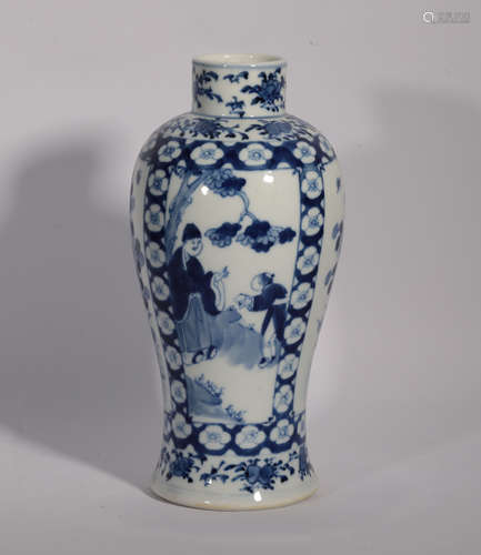 A BLUE AND WHITE BALUSTER VASE GUANGXU PERIOD