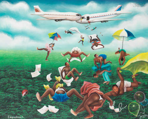 Camille-Pierre Pambu Bodo(Democratic Republic of Congo, 1953-2015) L'imprudence, collision d'avions
