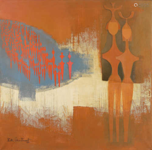 Bettie Cilliers-Barnard(South African, 1914-2010) Abstract with figures