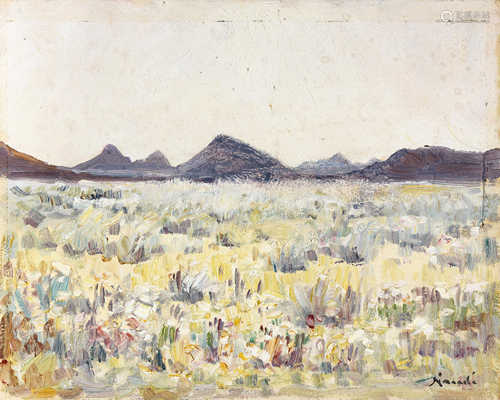 Pieter Hugo Naudé(South African, 1869-1941) In Namaqualand unframed.